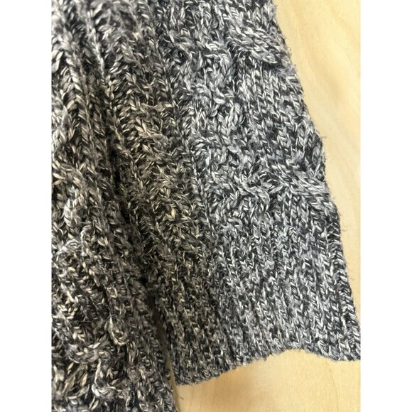 ZARA Size M Womens Shawl Collar Open Front Dolman Sleeve Cardigan Heather Black - Picture 7 of 12